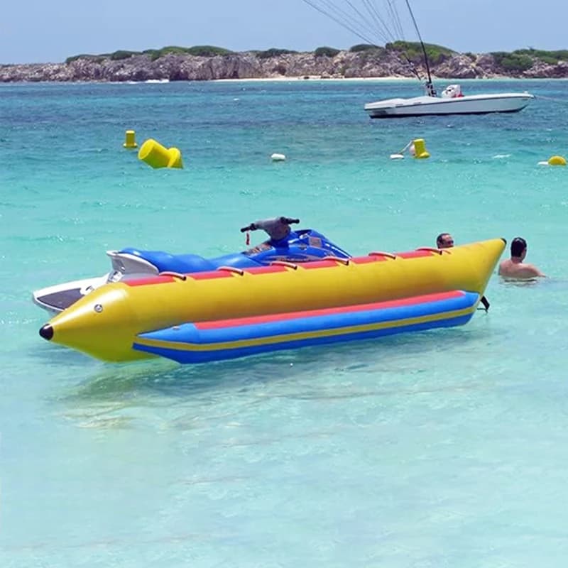 Banana boat inflatable water sports game toy outdoor commercial tube can tow floating banana boat at sea for 6 people