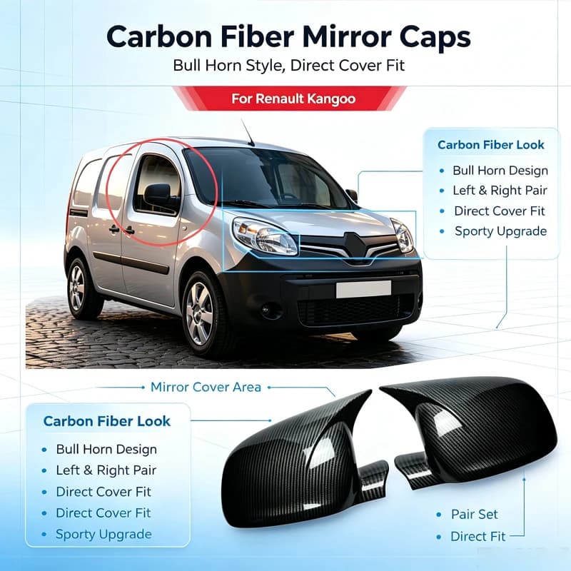 Suitable for Renault Kangoo 13-16 horn rearview mirror housing car exterior modified rearview mirror protection