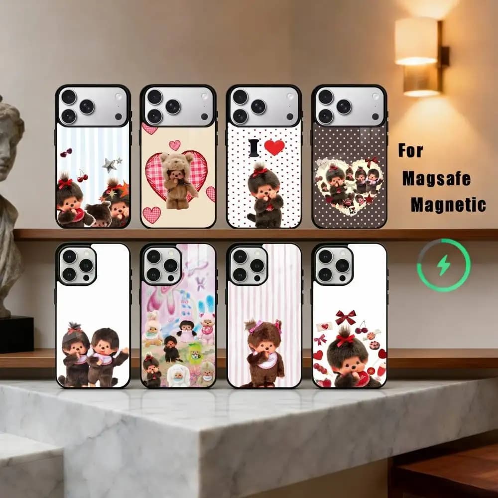 C-Cute M-Monchhichis-S Phone Case For iPhone17,16,15,14,13,12,11 Plus,Pro Max Magnetic For Magsafe Wireless Charging