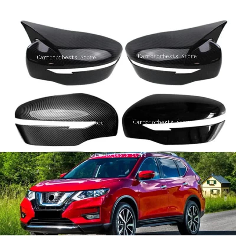 Rearview Side Mirror Cover For Nissan Qashqai X-Trail Murano Rogue Pathfinder 2015-2019 Car Wing Cap Rear View Case Trim Sticker