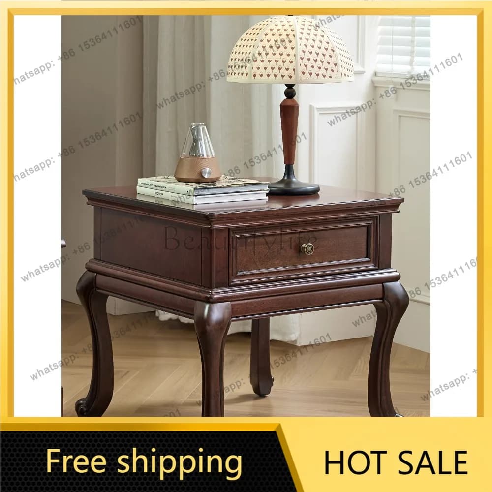 Hot American, pure solid wood sofa square few American walnut living room tiger leg corner few