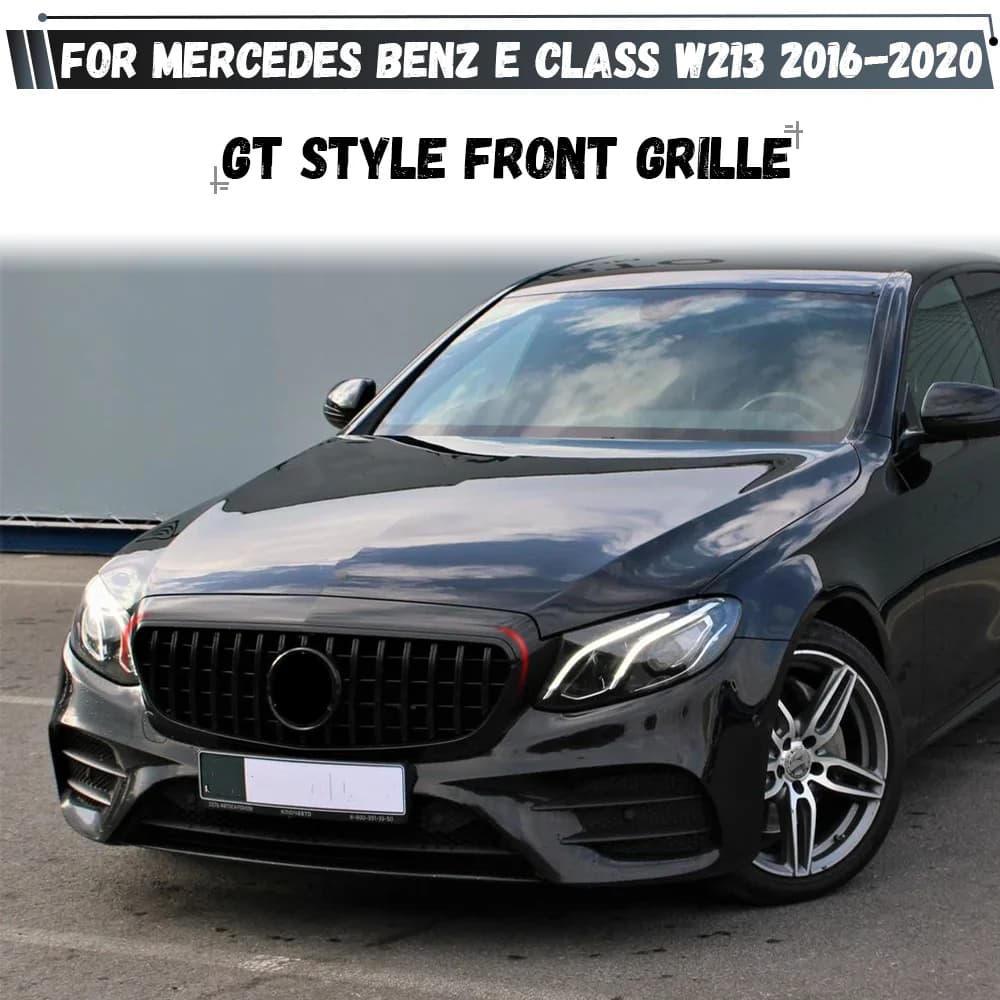 For Mercedes Benz E Class W213 C238 2016 2017 2018 2019 2020 Car Front Grille Bumper Grill GT Style Racing Grille