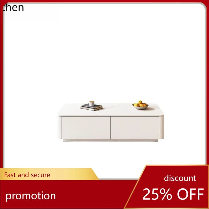 ZML Solid Wood TV Cabinet and Coffee Table Set Modern Simple Living Room Home Small TV Stand