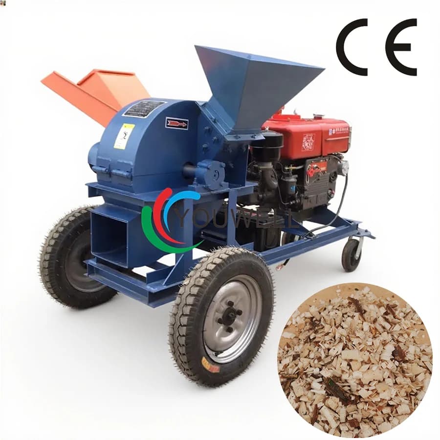 Engine Powered Wood Sawdust Crusher Making Machine for Garden and Forestry Machinery Wood Mill Product