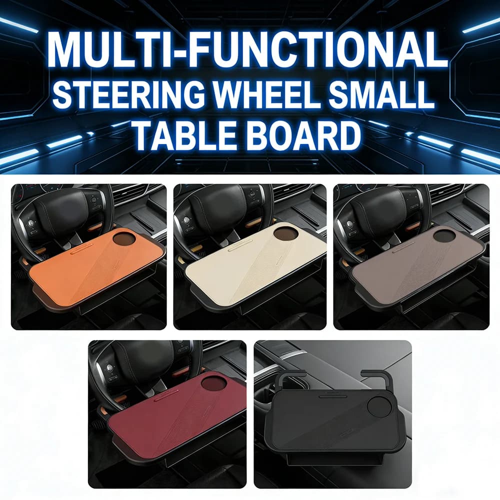 Multi Functional Steering Wheel Table Board Car Steering Wheel Desk Tray Foldable Portable Driver Workstation for Travel&Dining
