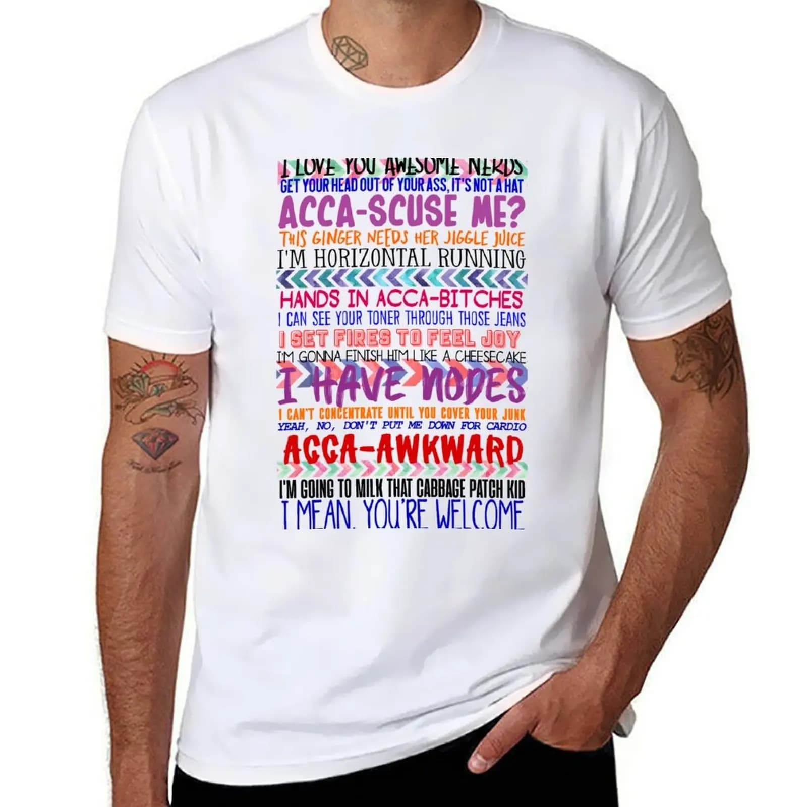 Pitch Perfect Quotes T-Shirt cotton tshirt 100% t shirts for man pack cotton T-Shirt