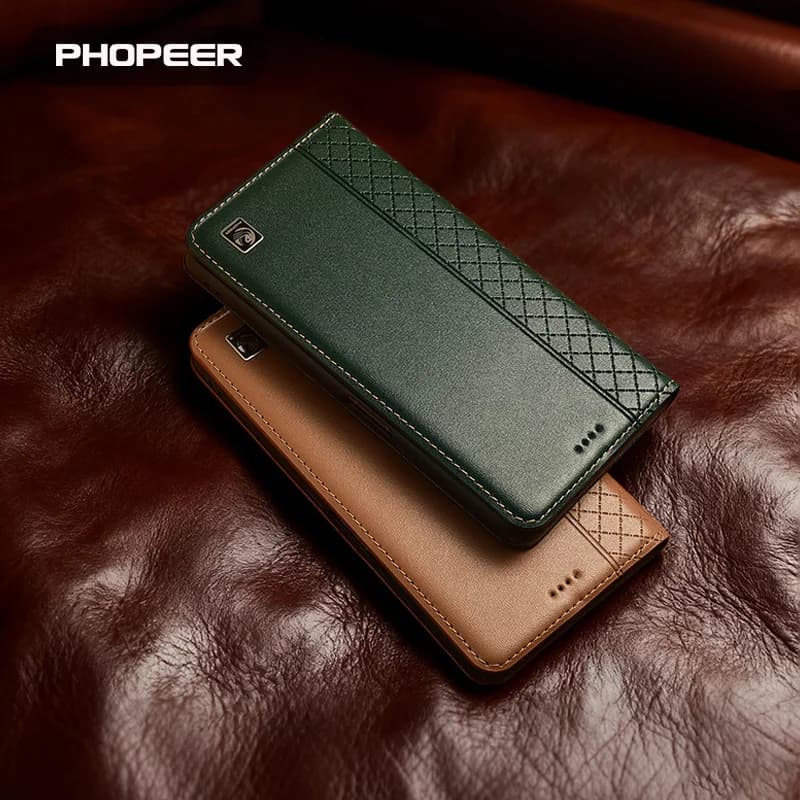 Genuine Leather Case For Samsung Galaxy A10 A20 A30 A40 A50 A60 A70 A80 A90 A90 4G A90 5G Phone Case Napa Grid Pattern
