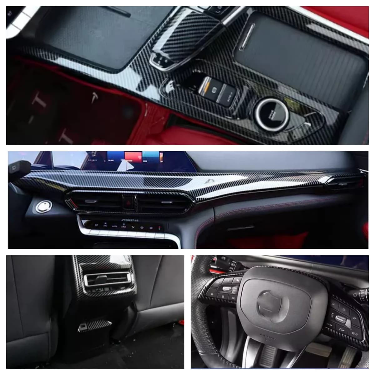 LHD For Changan UNIT UNIT-T 2021-2024 accessory Decorative stickers for steering wheel/shift/center control/rear outlet