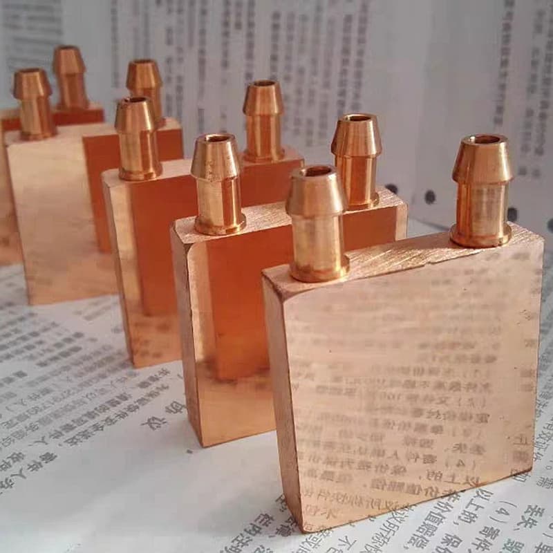 Copper Water Cooling Block 40*40mm Use For CPU Radiator Graphics Water Cooling Liquid Water Cooler Heat Sink PC Laptop