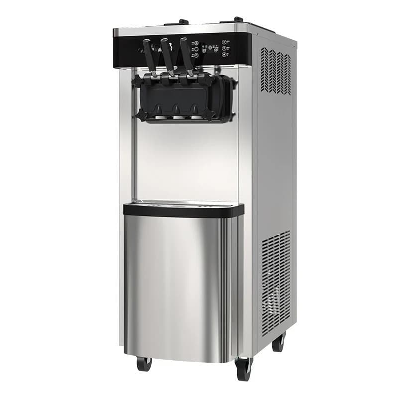 Commercial stall stand vertical ice cream cone silent automatic fast ice cream machine