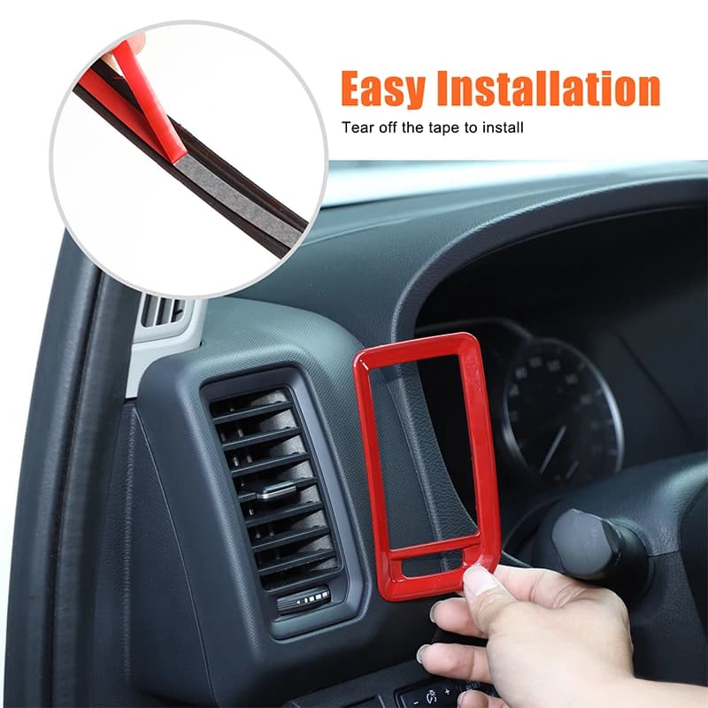 For Nissan Frontier 22-25 ABS Carbon Fiber Car Center Console Air Outlet Vent Fram Cover Trim Interior Car Accessories