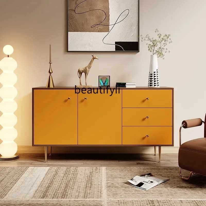Medieval solid wood nine chest cabinet storage cabinet living room decoration designer storage cabinet