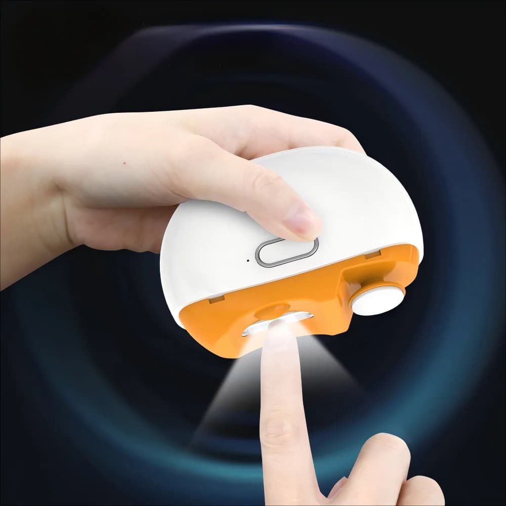 Wholesale New 2-in-1 Electric Rechargeable Nail Clipper Automatic Convenient Fingernail Polishing With Led Light