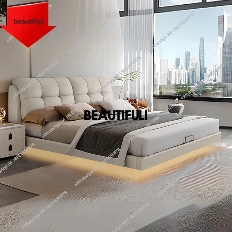 Q181 Designer Princess Double Bed Bedroom Waterproof Wooden Luxury Double Bed Full Size Headboards Cama Matrimonial Home Furnitu