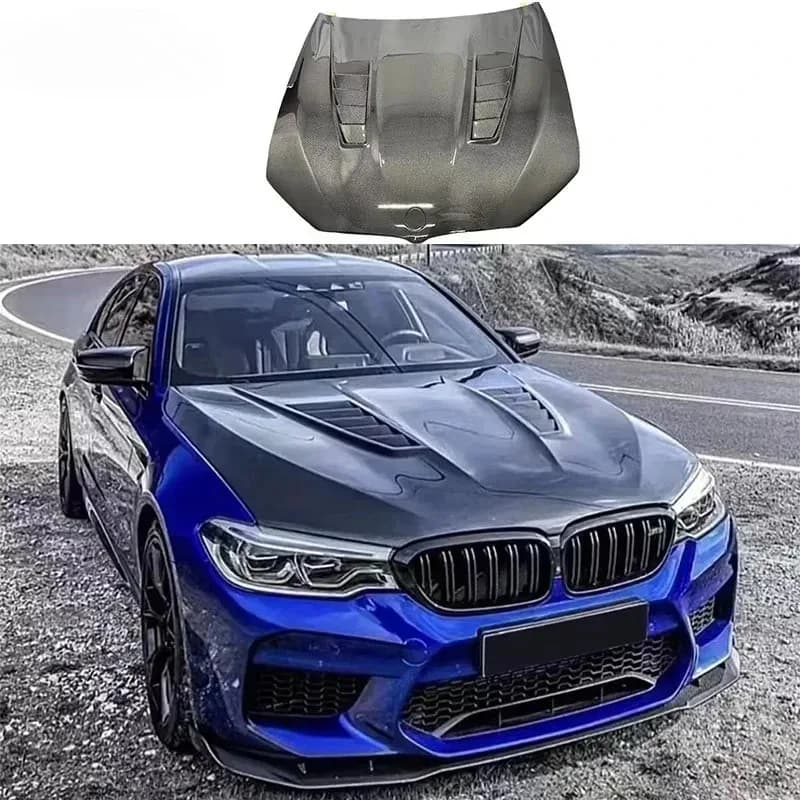 High Quality Double-Sided Carbon Fiber MBJ Style Engine Bonnet Engine Hood for  5 Series F90 M5 G30 G38