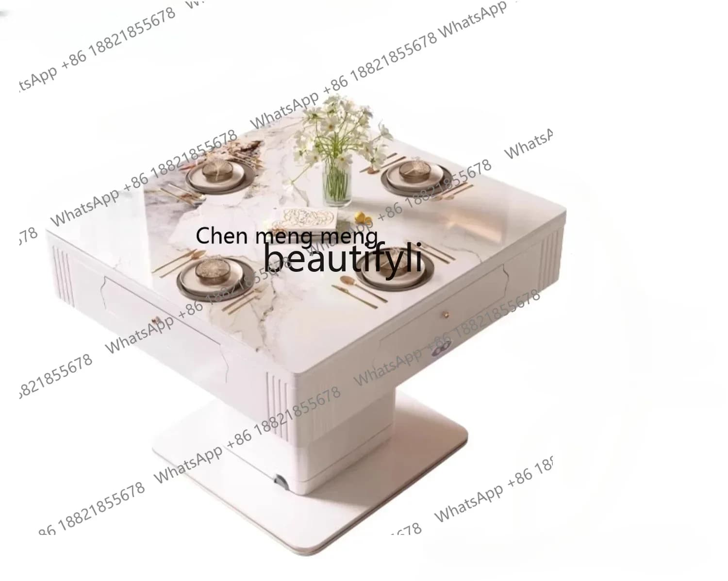 xx1Electric mahjong table, coffee table, dining table, three-purpose, fully automatic household light luxury rock slab, silent