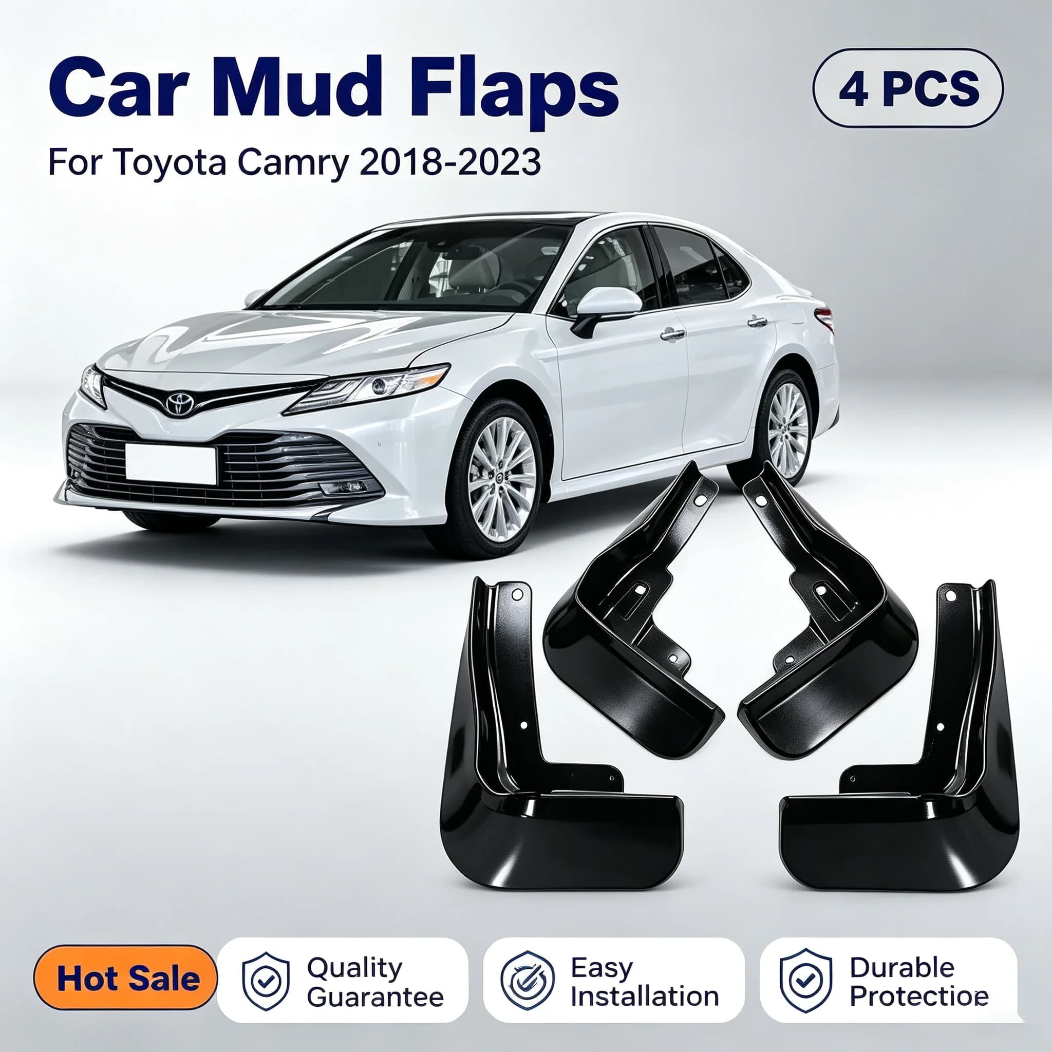 For Toyota Camry 2018-2023 4PCS Mud Flaps Splash Guards Front Rear Wheel Fender Mudguards Exterior Protection