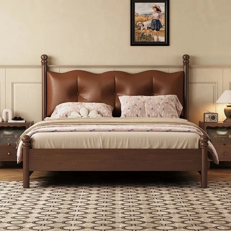 Adults Wood Luxury Double Bed Loft Princess Design Space Saving Double Bed Queen Storage Letto Matrimoniale Bedroom Furniture