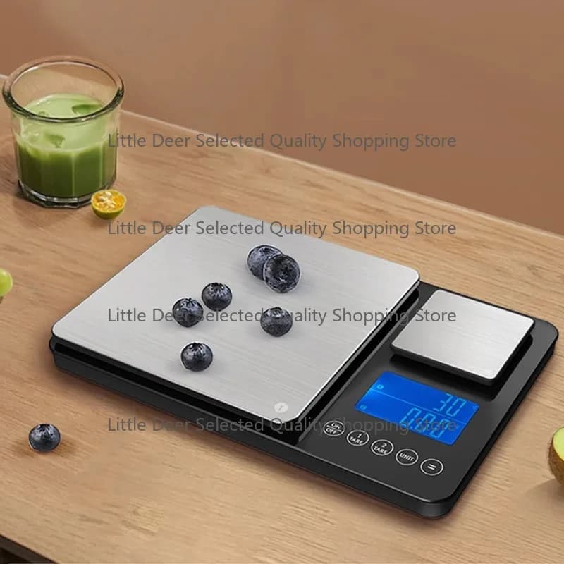 New Product Lcd Display Stainless Steel Double Platform Electronic Baking Balance Digital Food Weighing Scale Kitchen