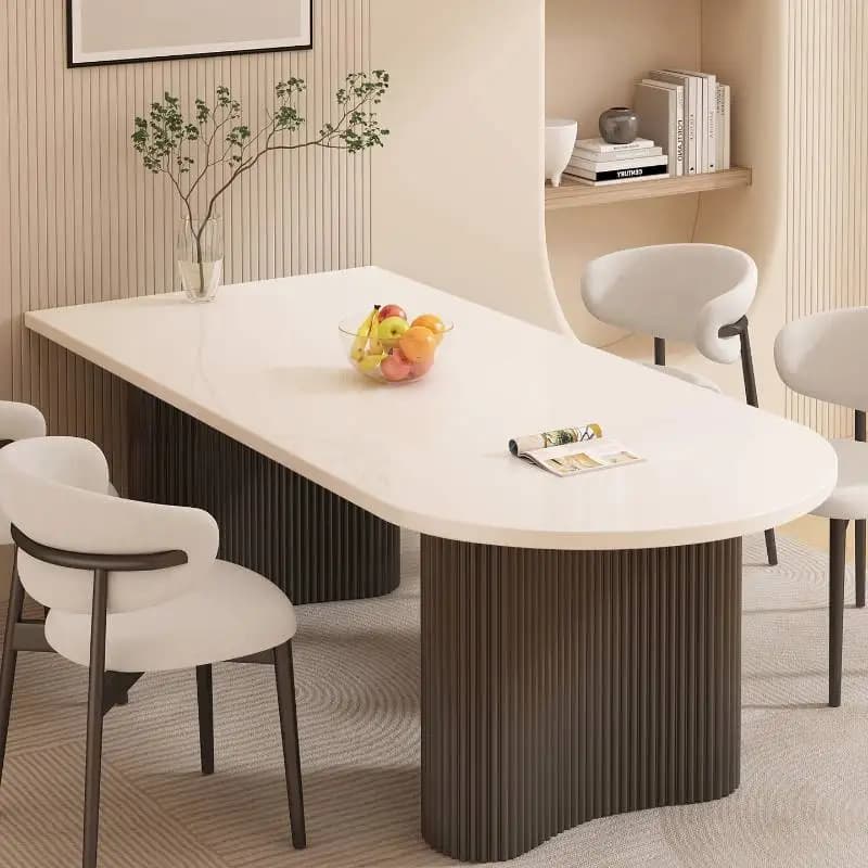 Decorations Oval Dining Table Designer Unique Saving Dinette Dining Table Modern Black Nordic Tavolino Da Salotto Furniture Home