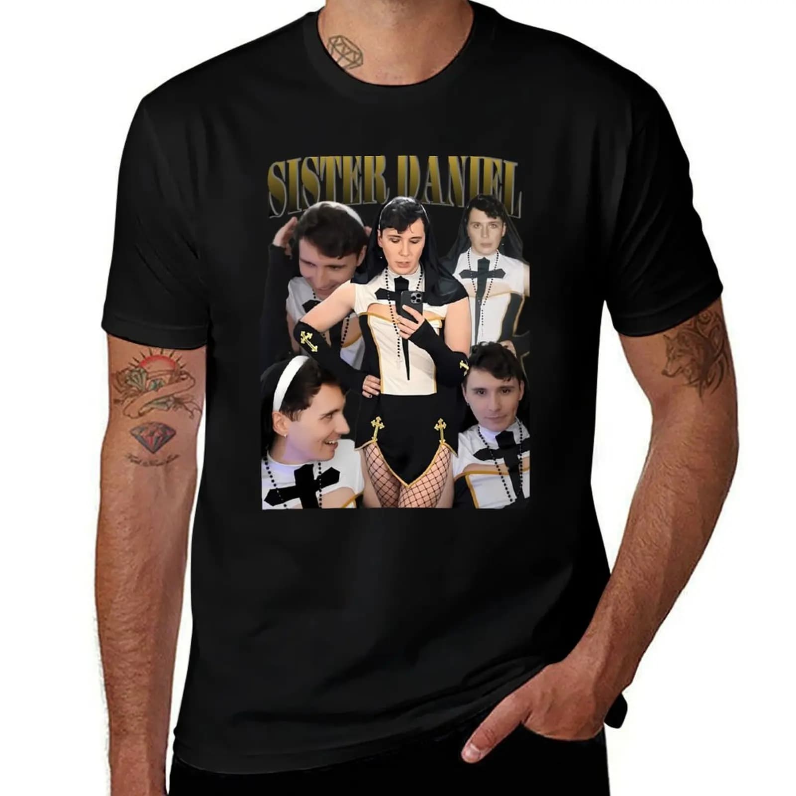 Sister Da.niel Ho.zier T-Shirt funny t shirts dark humor t shirts for man cotton