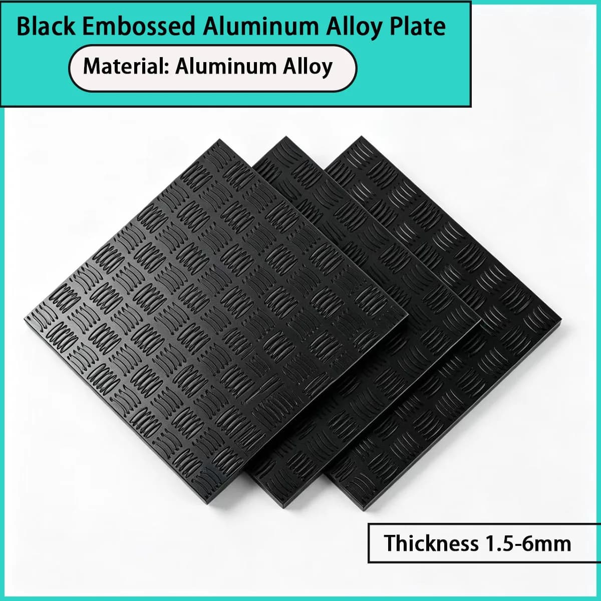 Black Embossed Aluminum Alloy Plate with a Thickness of 1.5-6mm Is Used for Indoor Ceiling, Cabinet Decoration, Etc