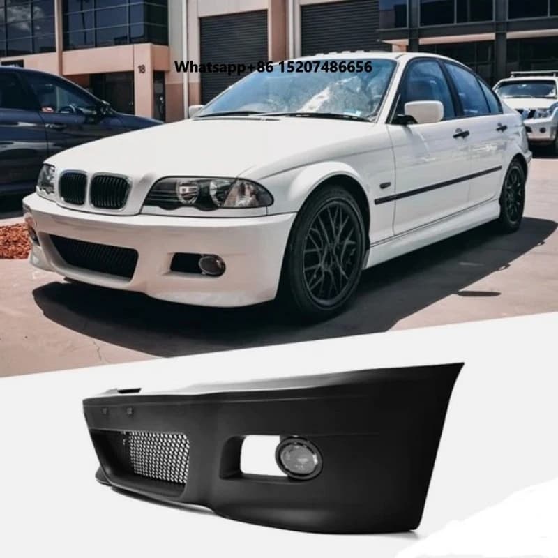Fit E46 Bumper High Quality Plastic Bodykit for E46 Large Surround Bumper With Exhaust Bumper Cut-Outs New Condition Upgrade