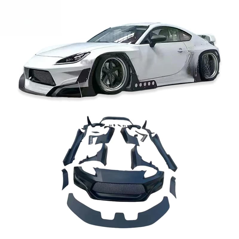Rocket Rit V3  Wide Body Kit for  GT86 ZN6 ZD6 BRZ Upgrade FRP Front Bumper Lip Side Skirt Mudguard Rear Spoiler Kit
