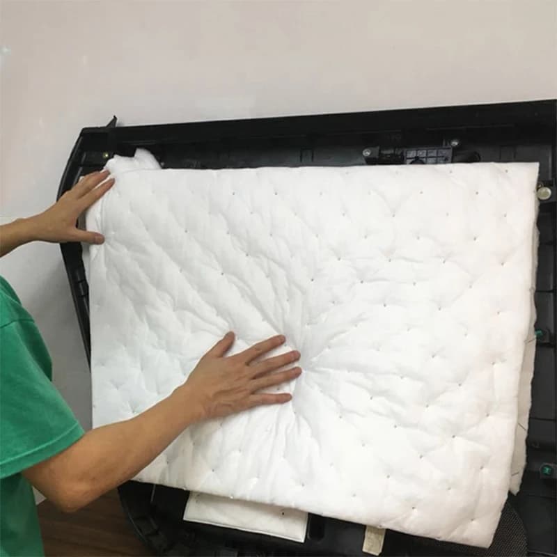 50x80cm White Car Sound Heat Insulation Cotton Noise Deadening Mat Self Adhesive Waterproof Flame Retardant Material Pad Sticker