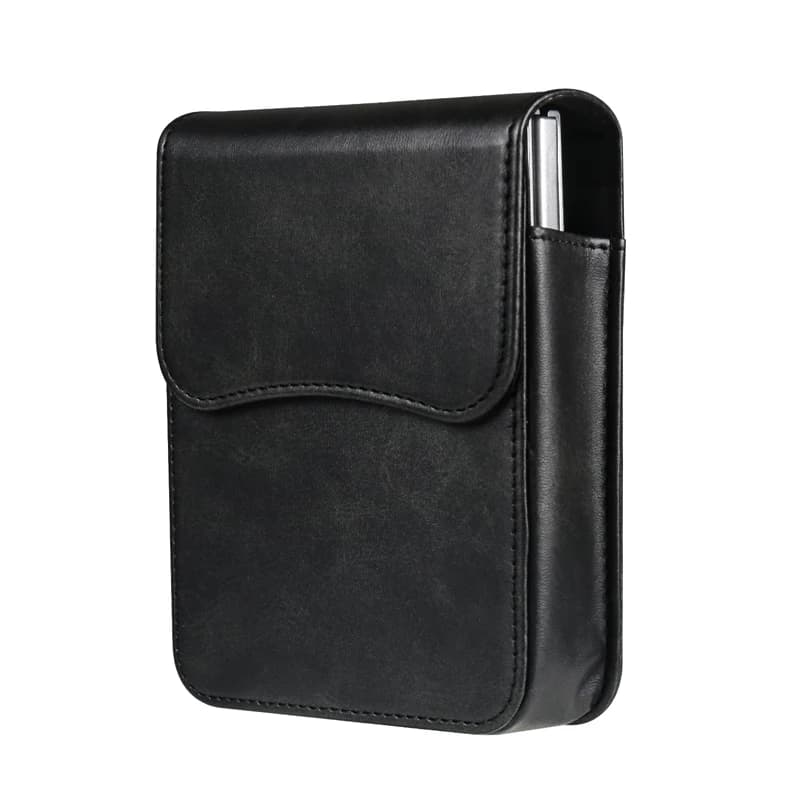 Universal Waist Bag for Foldable Phones for Samsung Galaxy Z Fold 8 / 8Wide, iPhone Fold, HUAWEI Pura X Max Leather Mobile Pouch