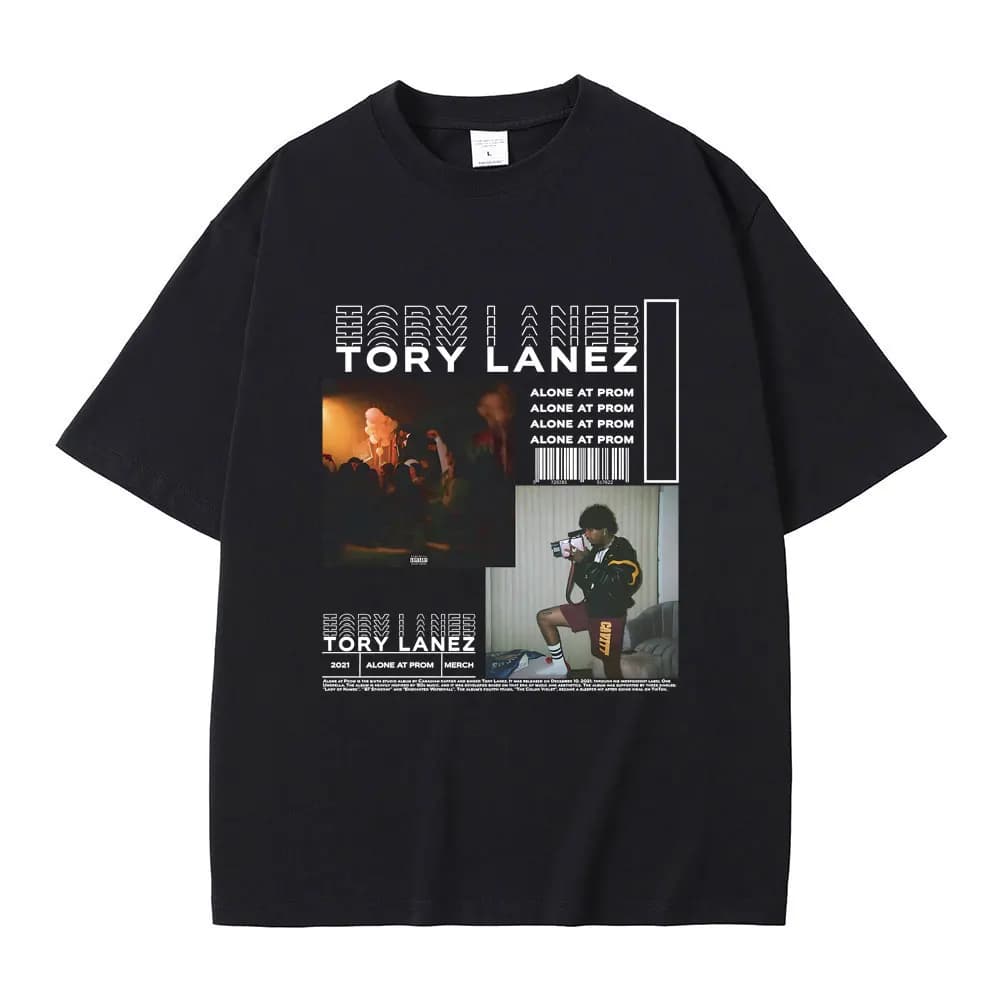Rapper Tory Lanez Alone At Prom Music Album Graphic Print T-shirt Men Women Hip Hop Rap Oversized Tshirt Male Vintage T Shirts