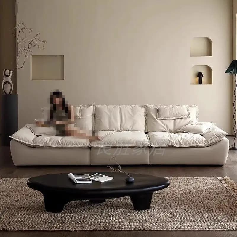 Italian Beige Living Room Sofas Luxury Aesthetic Bedroom Lounge Living Room Sofas Loveseat Floor Schlafsofa Bett Furniture Home