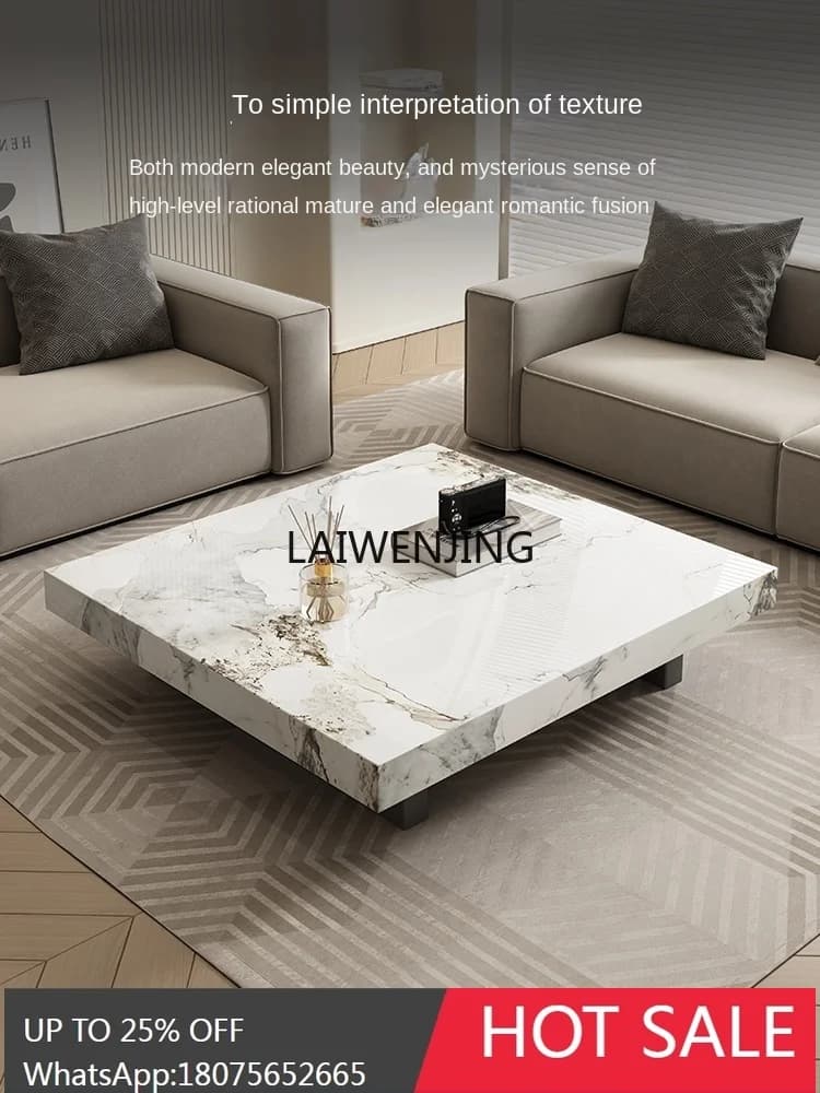 SGF simple modern living room office household square floor slate coffee table