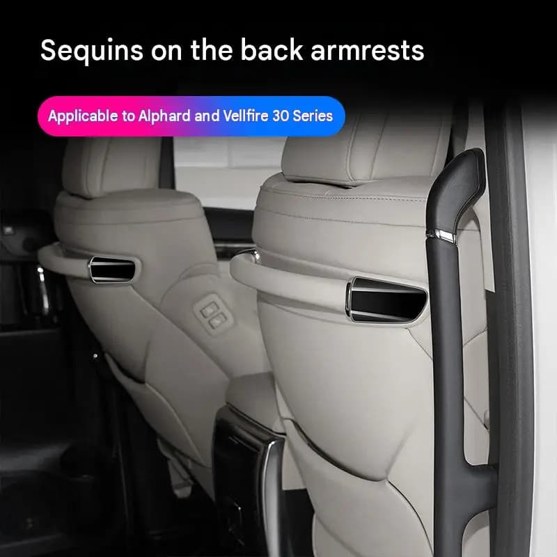 Seat Trim for Toyota Alphard Vellfire 30 Series ABS Carbon Fiber Pattern 4pcs Decorative Chair Panel Covers Interior Styling