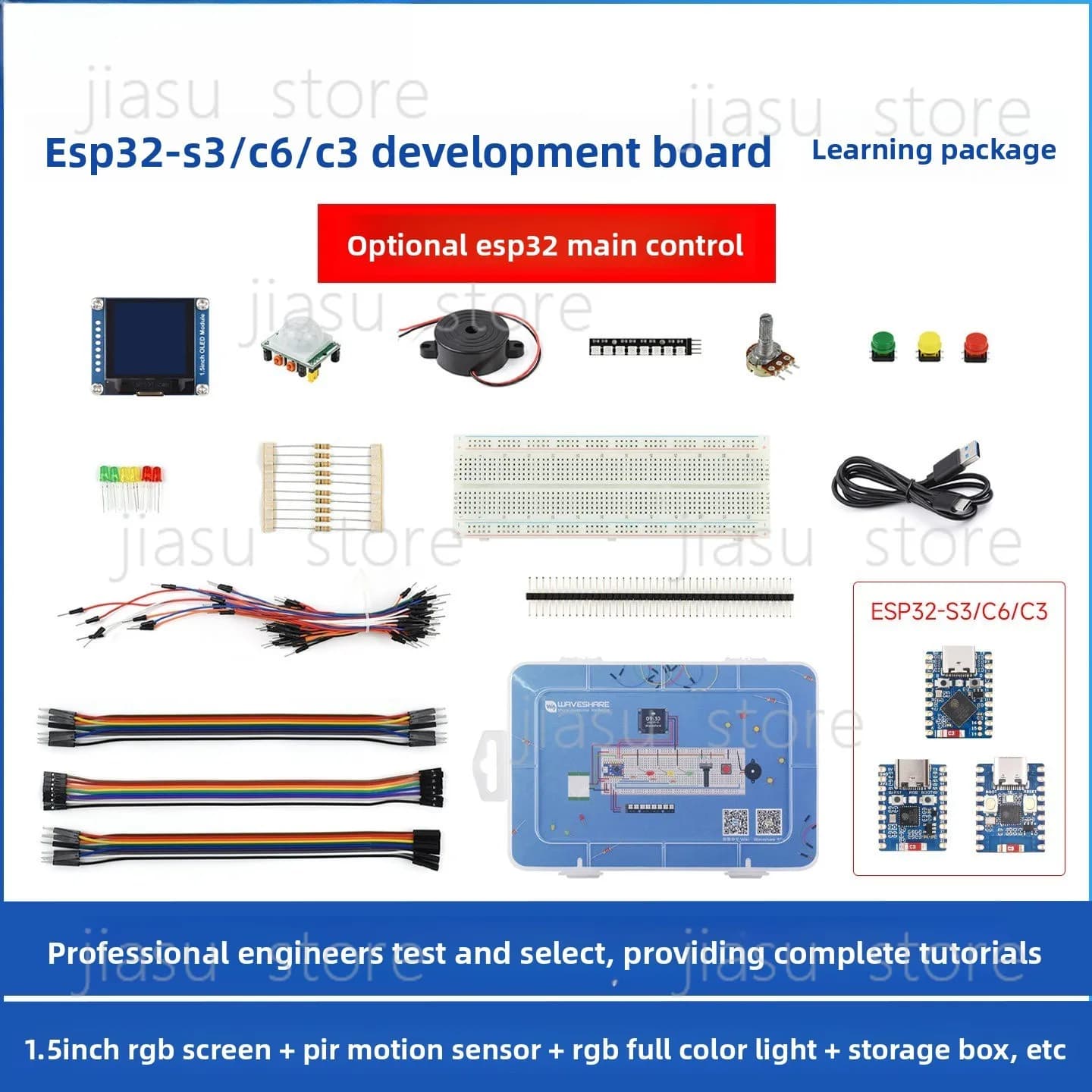 ESP32-S3/C6/C3 Development Board, Starter Learning Kit, Support MicroPython, ESP-IDF & Compatible with Arduino