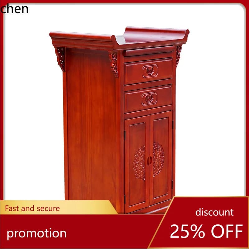 Cz fotelang solid wood red sandalwood double door clever head altar altar altar niche