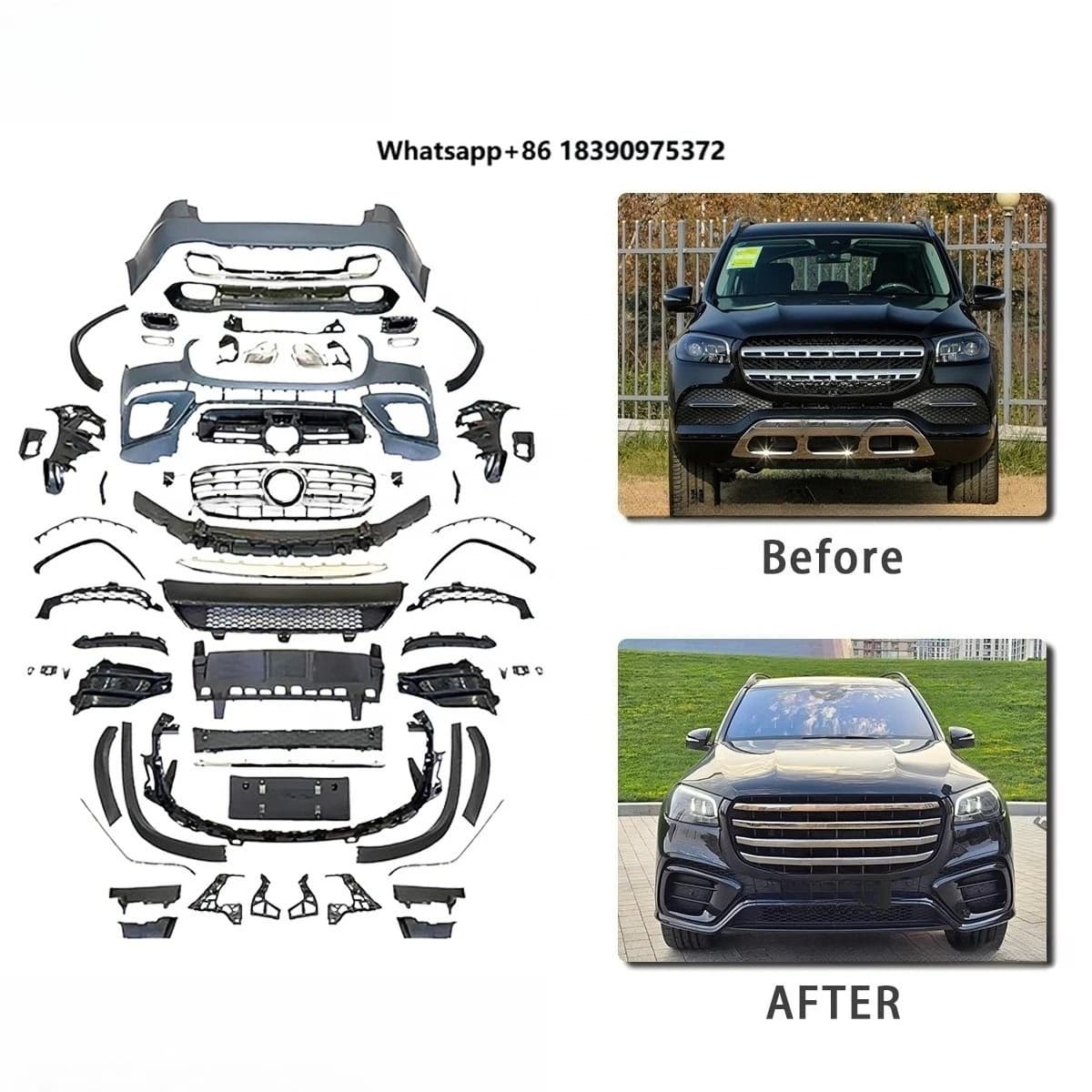 PP BODY KIT for  GLS W167 2020-2024 to GLS 450 AMG STYLE | Easy Install | OEM