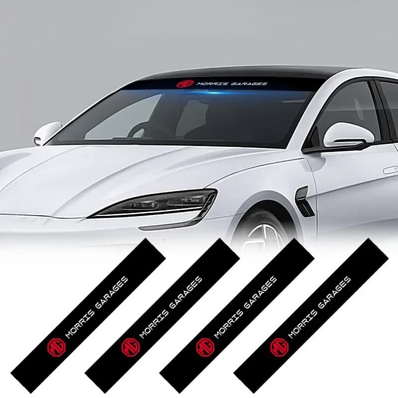 MG Windshield Banner Decorative Sticker Auto Sun Visor For MG5 GT ZS Hector MG6 MG7 HS MG3 MG4 EV Glass Styling Accessory