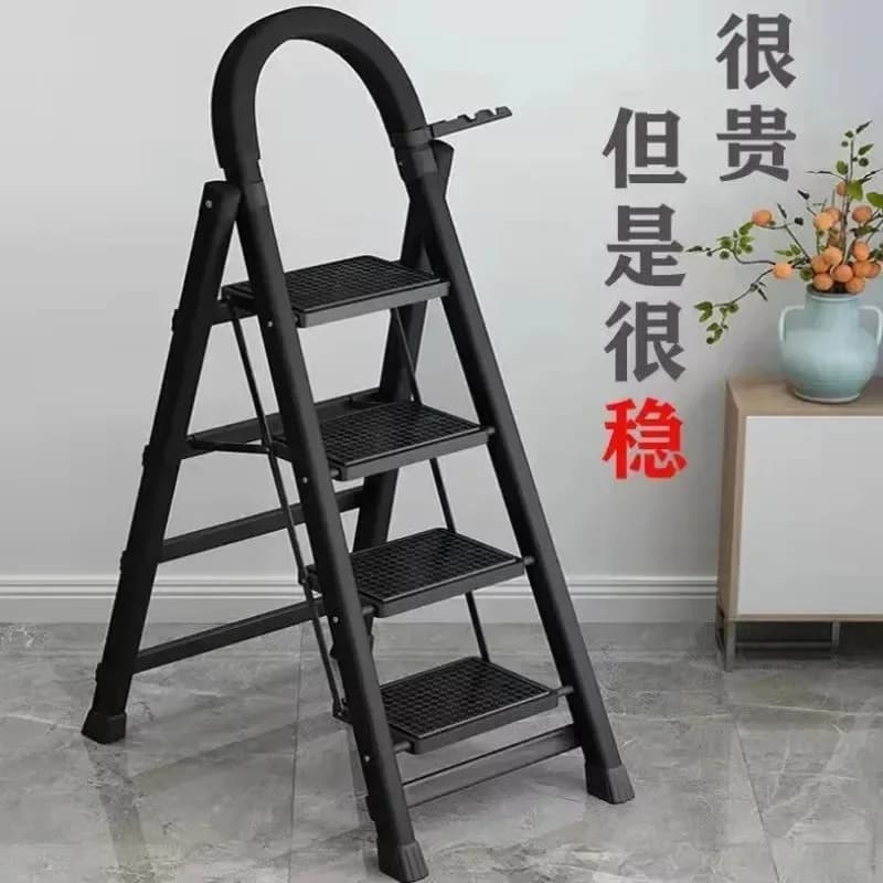 Ladder Household Foldable Retractable Multifunctional Thickened Stairs Step Ladder Herringbone Ladder House WarmingN20