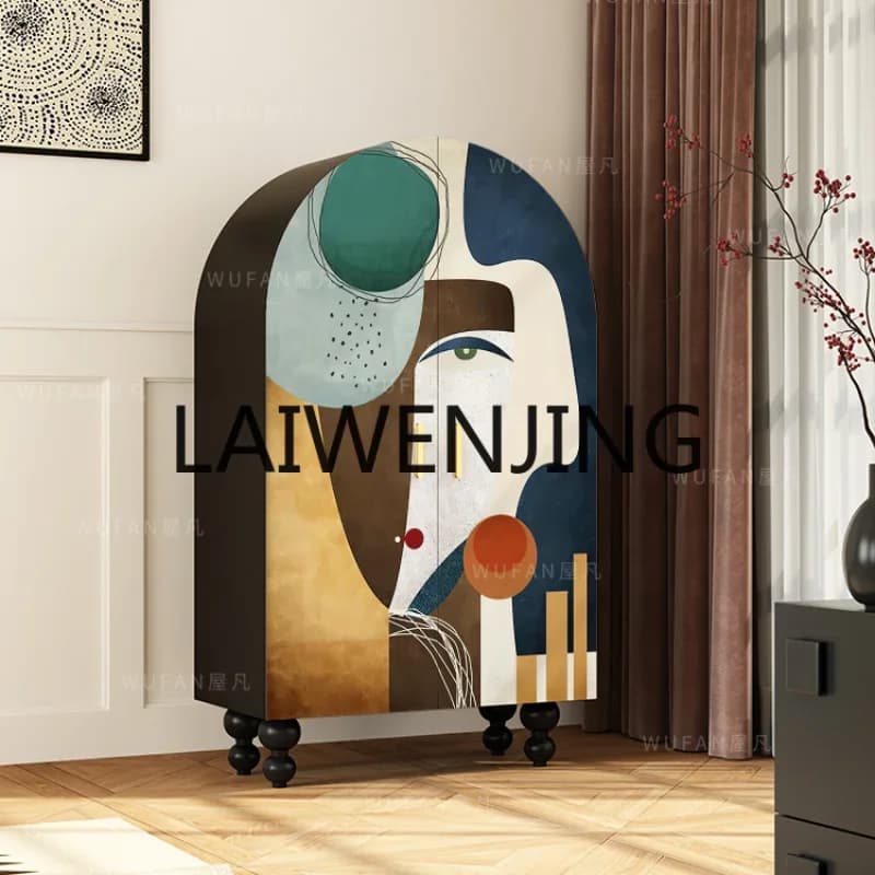 Modern Light Luxury Household Solid Wood Wardrobe Bedroom Double-Door Wardrobe Multi-Functional Hallway Storage Storage Cabinet