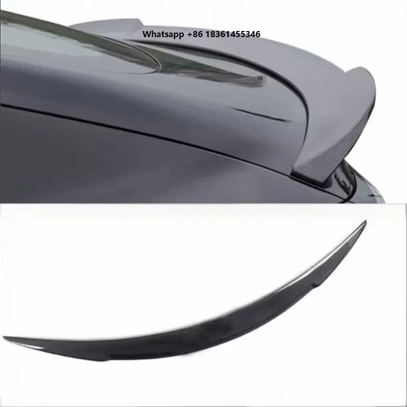 FOR  Real Dry Carbon Fiber Rear Trunk Spoiler Wing Model 3