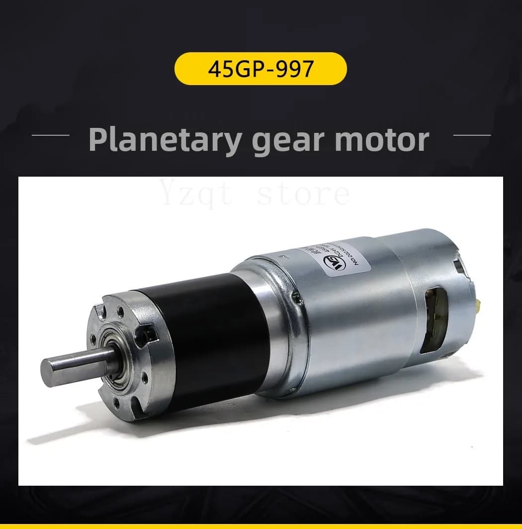 45mm-997 planetary gear DC geared motor 24v speed regulation high power high low speed high torque motor