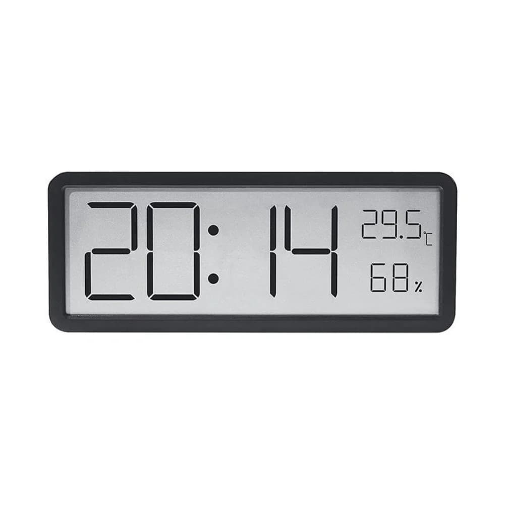 LED Digital Alarm Clock with Temperature and Humidity Monitor for Bedroom Office Desk with USB and Battery Power Supply