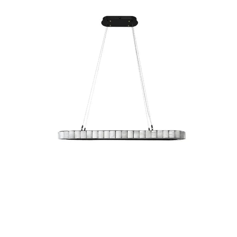 Italian minimalist one-word long water pattern glass restaurant chandelier