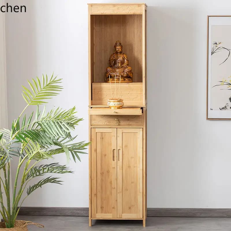 YFY  Buddhist Altar Table Buddha Cabinet Standing Cabinet Offering Table God of Wealth Statue Cabinet Altar Economical Type