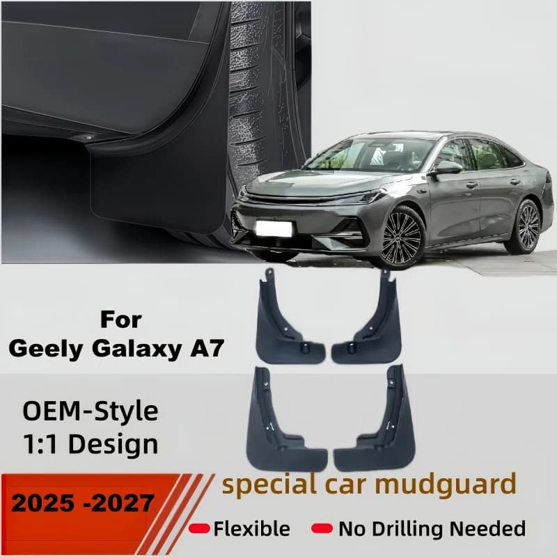 For Geely Galaxy A7 2025 2026 2027 car tire fender leather modification supplies fender flares mud flaps car accessories