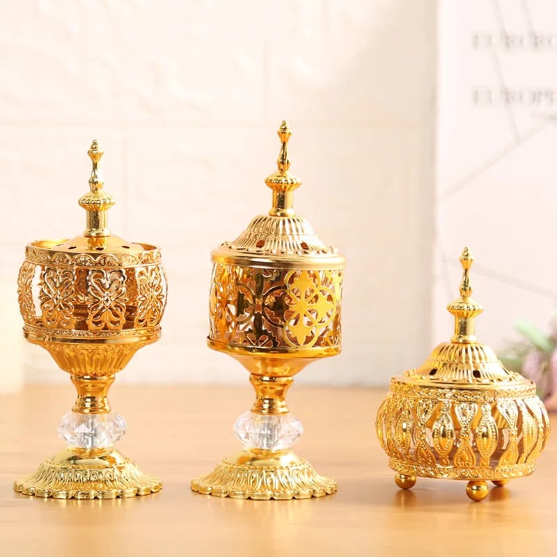 Wholesale Middle East Creative Lace Incense burner Fashion Metal Craft Decoration Incense burner Home  Sandalwood Incense burner