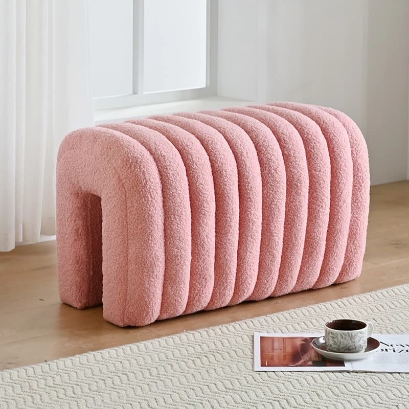 Modern simple shoe changing stool bedside bench bedroom makeup stool living room square