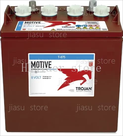 6V 225Ah T105 /8V T875 /12V T1275 Trojan Deep Cycle Battery, Flooded Energy Storage Battery for Golf Cart Floor Scrubber