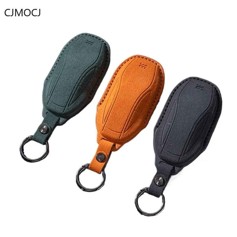 For 2023 IM LS7 L7 Key Case Cover, Suede Car Key Fob Shell for Angel Wheel Edition, Luxury Smart Keychain, IM Motors Accessories